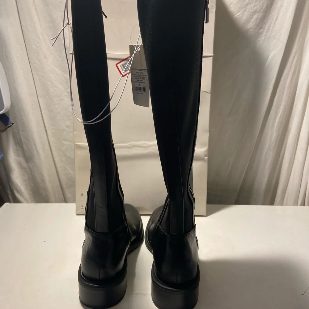 Anewday black kneehigh boots with zip up side, memory foam various sizes all NWT - Picture 3 of 6